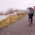 On a path next to the riverside